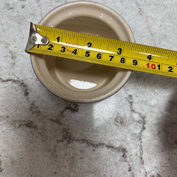 MADE IN FRANCE BLUE CUSTARD CONDIMENT CUPS SET OF 4 - Picture 4 of 7